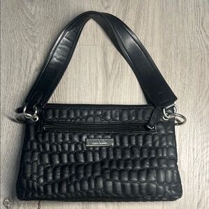 KENNETH COLE Black Leather Shoulder Bag